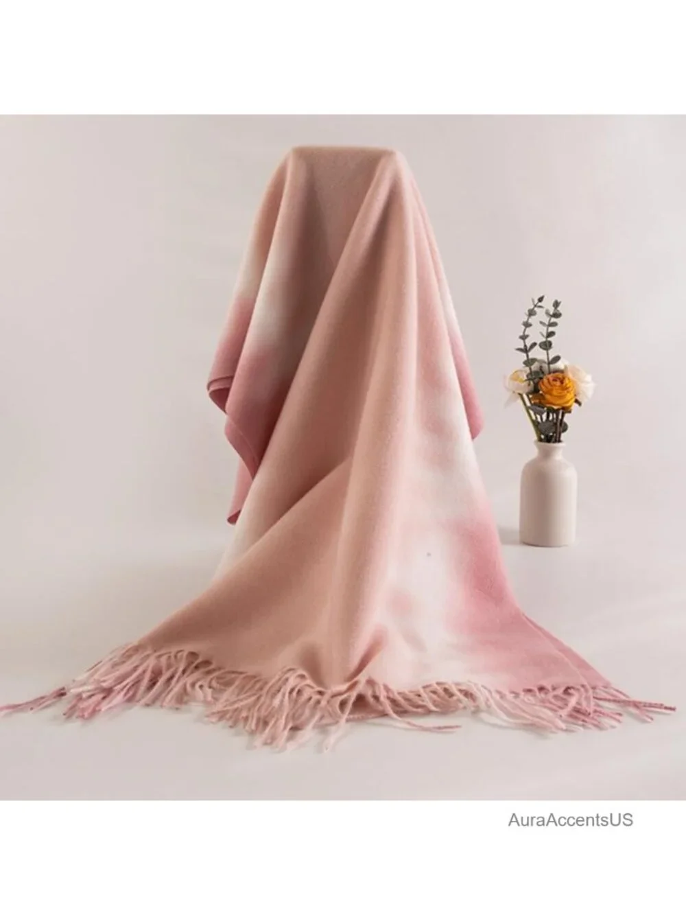 Winter Leopard Fringe Blanket Scarf Soft Warm Wrap Shawl